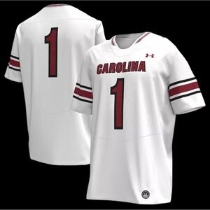 Men's Under Armour #1 South Carolina Gamecocks Replica Football Jersey Sz S WHT